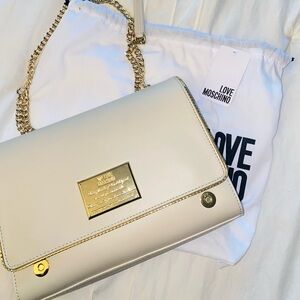Love Moschino Cream Chain Shoulder Bag/Crossbody
